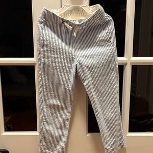 Crewcuts Blue and White seersucker pants